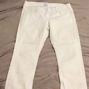 White maternity jeans small